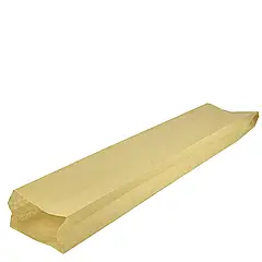 Паперовий пакет цілісний крафт бурий для хліба 550х100х40 мм