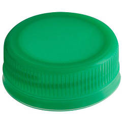 Кришка для ПЕТ пляшки зелена 38 мм (Преміум Польша) з контролем першого відкриття