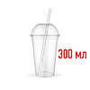 Пластикові стакани з купольною кришкою "Преміум" 300 мл (1/уп/50 шт.), стакани для коктейлів - 2