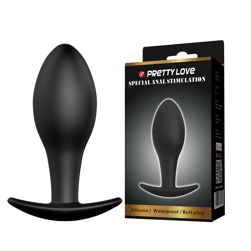 Анальна пробка - Pretty Love Round Anal Butt Plug Black, фото 1