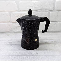 Гейзерная кофеварка на 3 чашки 150 мл с мраморным покрытием Edenberg EB-3784 Кофеварка на газовую плиту
