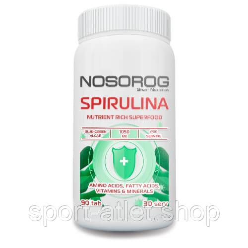 Натуральна добавка Nosorog Spirulina, 90 таблеток, фото 1