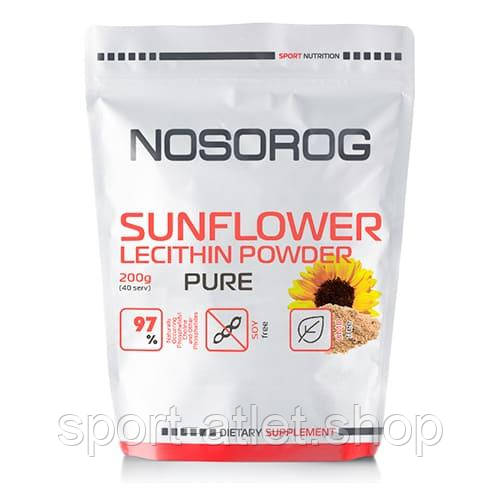 Натуральна добавка Nosorog Sunflower Lecithin Powder, 200 грам