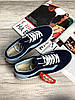 Vans Old Skool Blue Ванс Олд Скул чоловічі і жіночі кеди сині з білою підошвою Унікс В'єтнам текстіль, фото 6