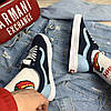 Vans Old Skool Blue Ванс Олд Скул чоловічі і жіночі кеди сині з білою підошвою Унікс В'єтнам текстіль, фото 5