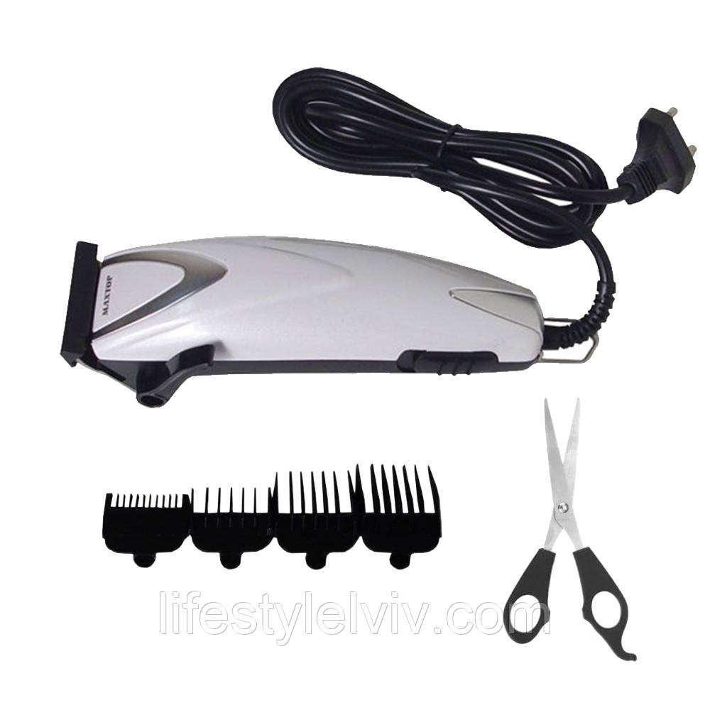 Машинка для стрижки волосся з насадками MP-4901 / Тример для волосся чоловічий з футляром