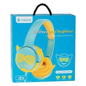Качені навушники дитячі Celebrat A25 Yellow
