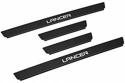Накладки на пороги Mitsubishi LANCER IX з 2000-2007 рр. (carbon)