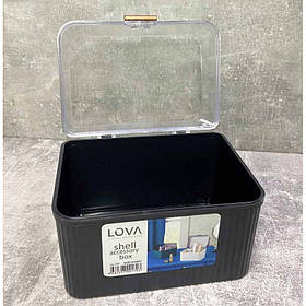 Органайзер Lova plastik із кришкою чорний LV-170