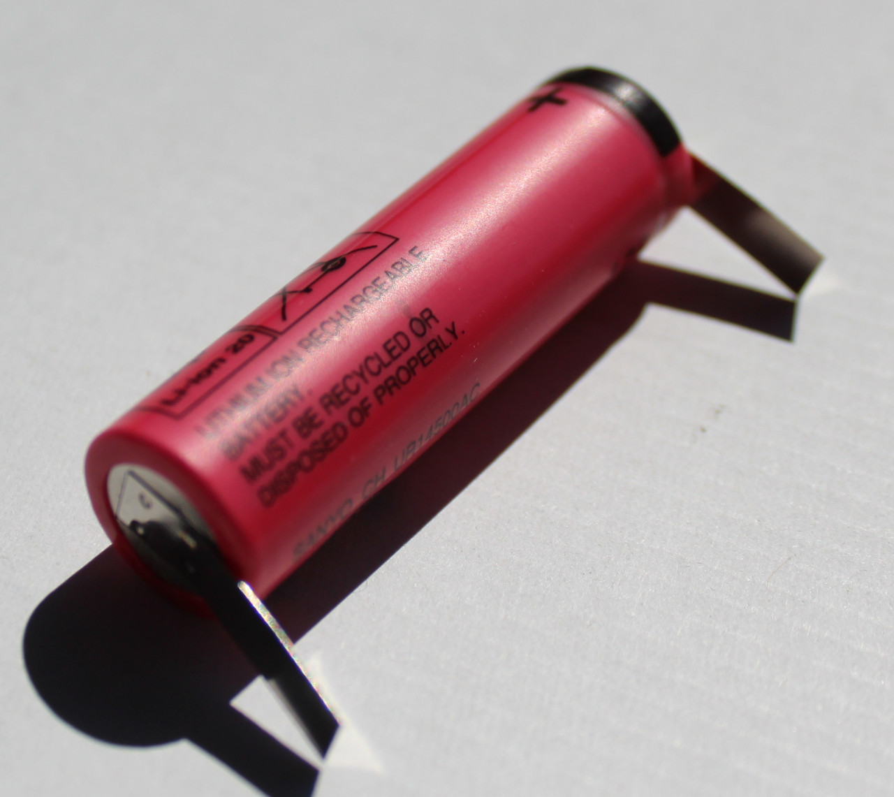 Акумулятор Sanyo UR14500AC 3.7 V 800 mAh 1,5 А з виведеннями під паяння
