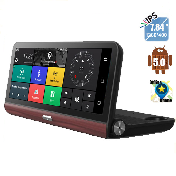 Автомобільний відеореєстратор + GPS-навігатор з монітором 6.86`' Android, парктронік, 3G, 4G, LTE, GSM
