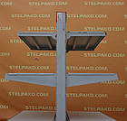 Торговий двосторонній (острівний) стелаж "Маго" 160х100 см, світло-сірий, Б/у, фото 5