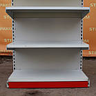 Торговий двосторонній (острівний) стелаж "Маго" 160х100 см, світло-сірий, Б/у, фото 10