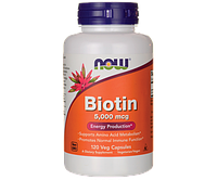 Витамины Now Foods Biotin 5000 mcg 120 капсул (234676)