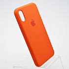 Чохол накладка Silicon Case для iPhone X / iPhone XS 5,8" Orange, фото 4