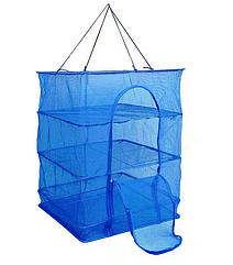 Складна ярусна сітка-сушка для риби, овочів, фруктів і грибів (35*35*65)