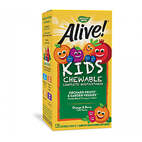 Мультивитамины для детей Alive! Multi-Vitamin Kids Nature's Way, 120 жевательных конфет (236588)