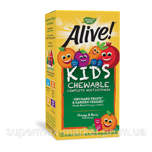 Купити Мультивитамины для детей Alive! Multi-Vitamin Kids Nature's Way ...