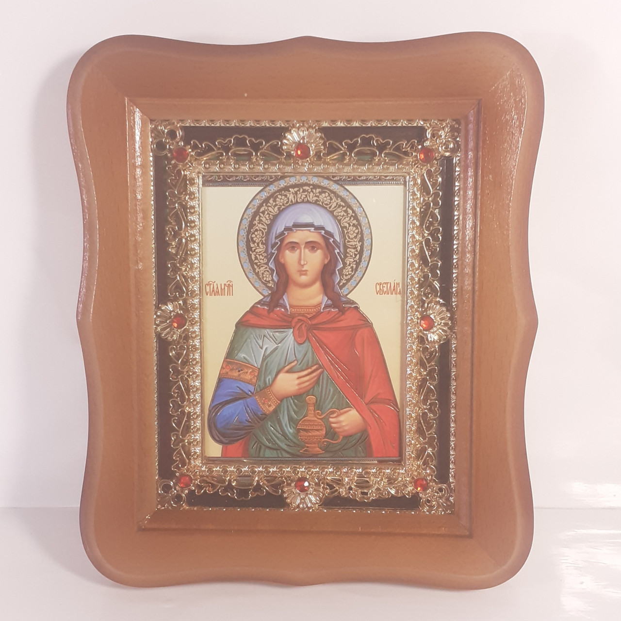 Купить Икона Светлана святая мученица, лик 10х12 см, в светлом ...