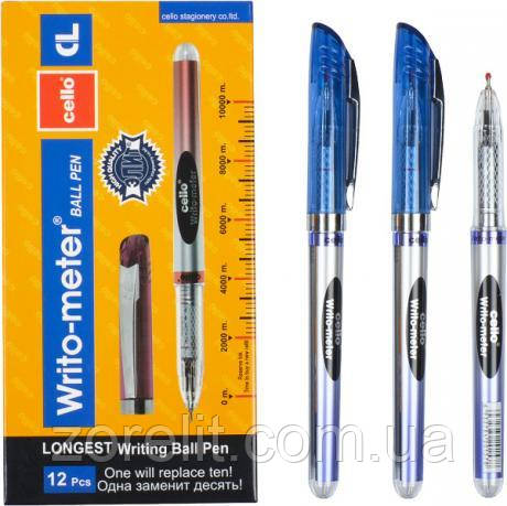 Ручка кулькова Cello Writo-meter "10 км" синя, фото 1