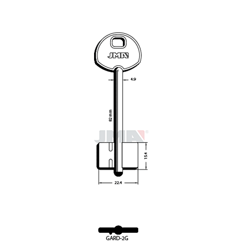 Заготівка ключа ГАРДІАН-1/GARD-2G JMA