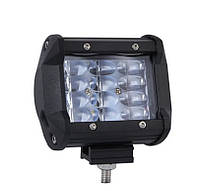 Светодиодная фара 12 Led балка 36W 9.8*6.5см Белая Ближний свет