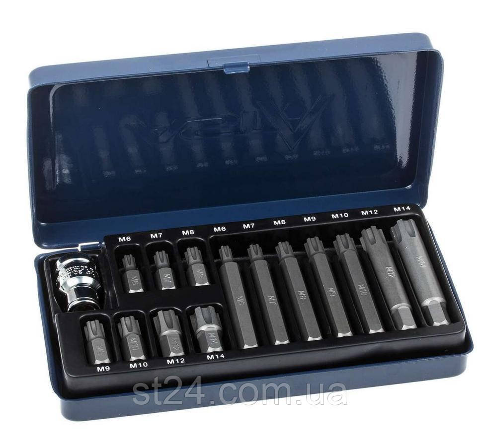 Біти RIBE М6-М14 з перехідниками 1/2 15 шт. ASTA A-2025, фото 1