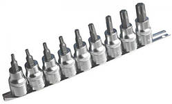 Набір головок зі вставкою TORX 1/2 Т20-Т60, 9 шт. ASTA 954009-1