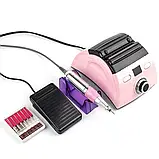 Фрезер ZS-710 на 65 Вт і 35000 об./хв для манікюру та педикюру, рожевий, фото 3