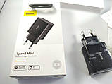 Зарядний пристрій Baseus Speed Mini Quick Charger 20 W EU Black (CCFS-SN01), блок (адаптер) для заряджання айфон, фото 8
