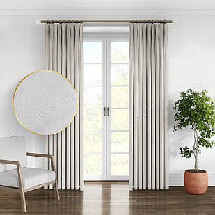 Однотонна штора мікровелюр Колір: молочний