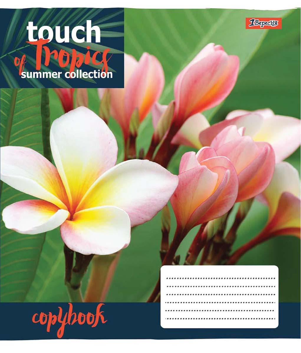 Набір зошитів учнівських А5/96 лін. 1В Touch tropics, зошит дя записів (5 штук мікс)