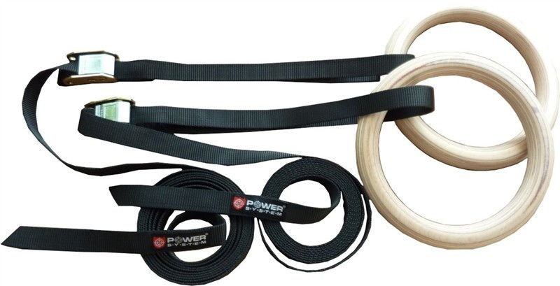 Кільця гімнастичні Power System Wooden Gymnastic Rings PS-4048