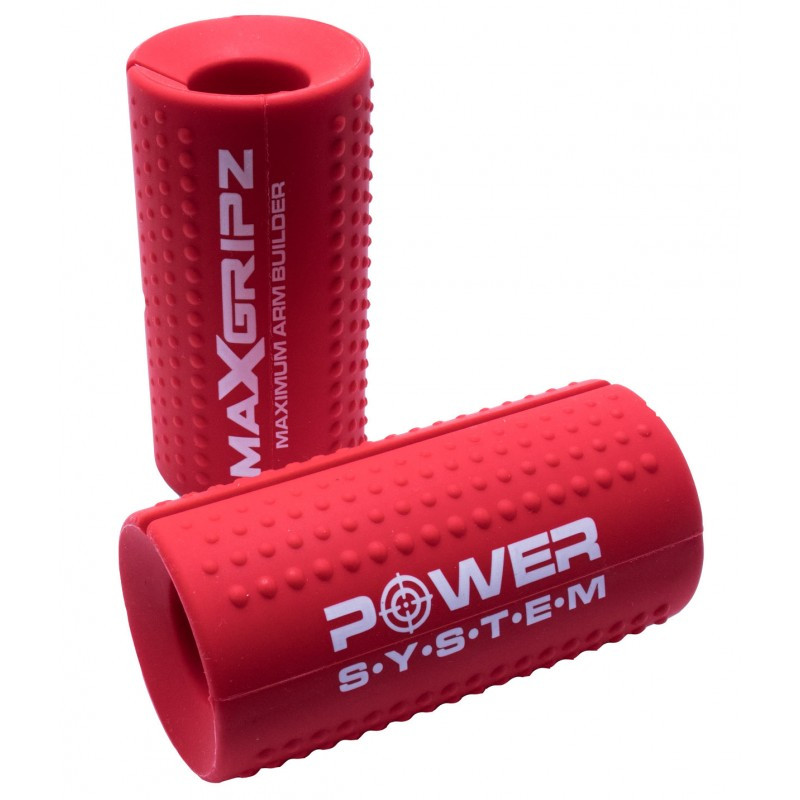 Розширювачі грифа Power System Max Gripz PS-4057 XL 12*5 см Red (розширювач хвата) 2 шт.