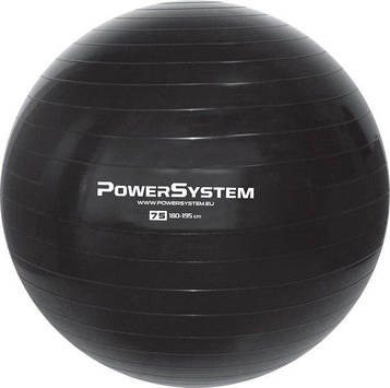 М'яч для фітнесу і гімнастики Power System PS-4013 Pro Gymball 75 cm Black