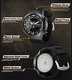 Спортивний водонепроникний електронно-стрільний годинник чоловічий з підсвіткою, будильником і секундоміром, фото 5