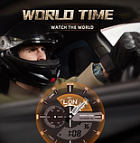 Круглий військовий та армійський годинник чоловічий кварцовий годинник з каучуковим ремінцем чорний, фото 7