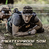 Спортивний водонепроникний електронно-стрільний годинник чоловічий з підсвіткою, будильником і секундоміром, фото 9