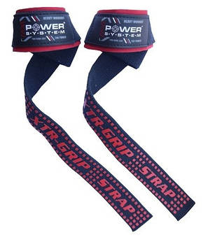 Лямки для тяги Power System XTR-Grip Straps PS-3430 Black/Red