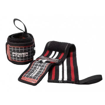 Кистьові бинти Power System Wrist Wraps PS-3500 Red/Black