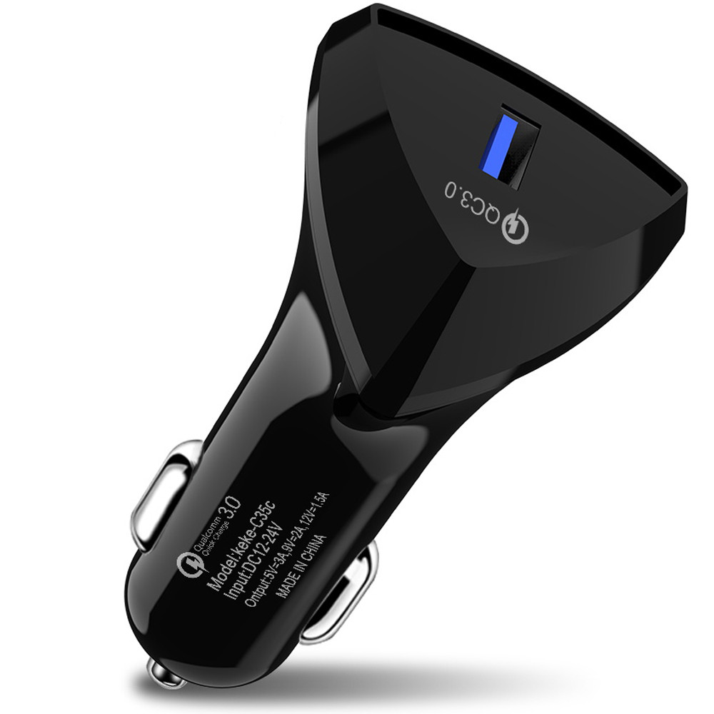 Швидка зарядка Автомобільний зарядний пристрій QC3.0 Fast Charging USB