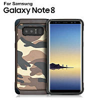 Samsung Note 8 защитный противоударный чехол бампер MILITARY КАМУФЛЯЖ BROWN