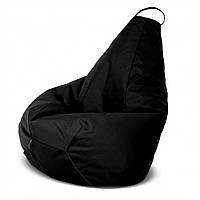 Детское бескаркасное кресло-мешок "Груша" 90х60 (черный) Oxford 600 Den