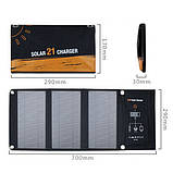 Сонячна батарея для заряджання телефону портативна сонячна панель Solar 21, фото 4