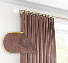 Ціна за 2.8 м! Штори мікровелюр двухсторонні турецькі Колір: коричновий, фото 2