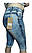 Бриджі джинсові жіночі блакитного кольору звужені донизу з закотами та середньою посадкою 29, фото 2