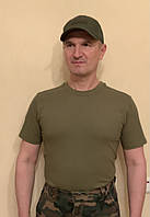 Футболка военная тактическая олива зелёная хаки, Premium качество (Украина), стретч-кулир