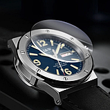 Годинник класичний з японським механізмом незвичайний стильний з автопідзаводом зі шкіряним ремінцем, фото 9