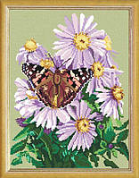 Набор для вышивки крестиком " Бабочка на цветах " Zweigart Madeira мулине 30х40 см