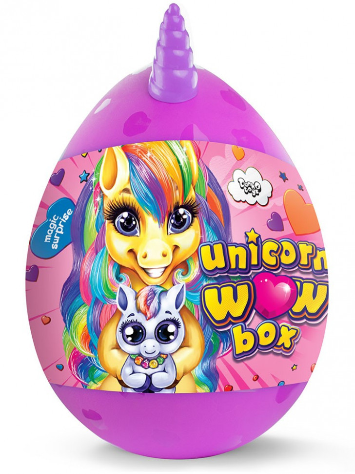 Набір для творчості в яйці "Unicorn WOW Box" UWB-01-01U для дівчаток (Фіолетовий)